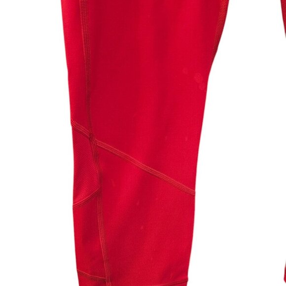Lululemon Pace Rival Crop Size 10 Red 22" Full On Luxtreme Athletic Leggings - Picture 8 of 12